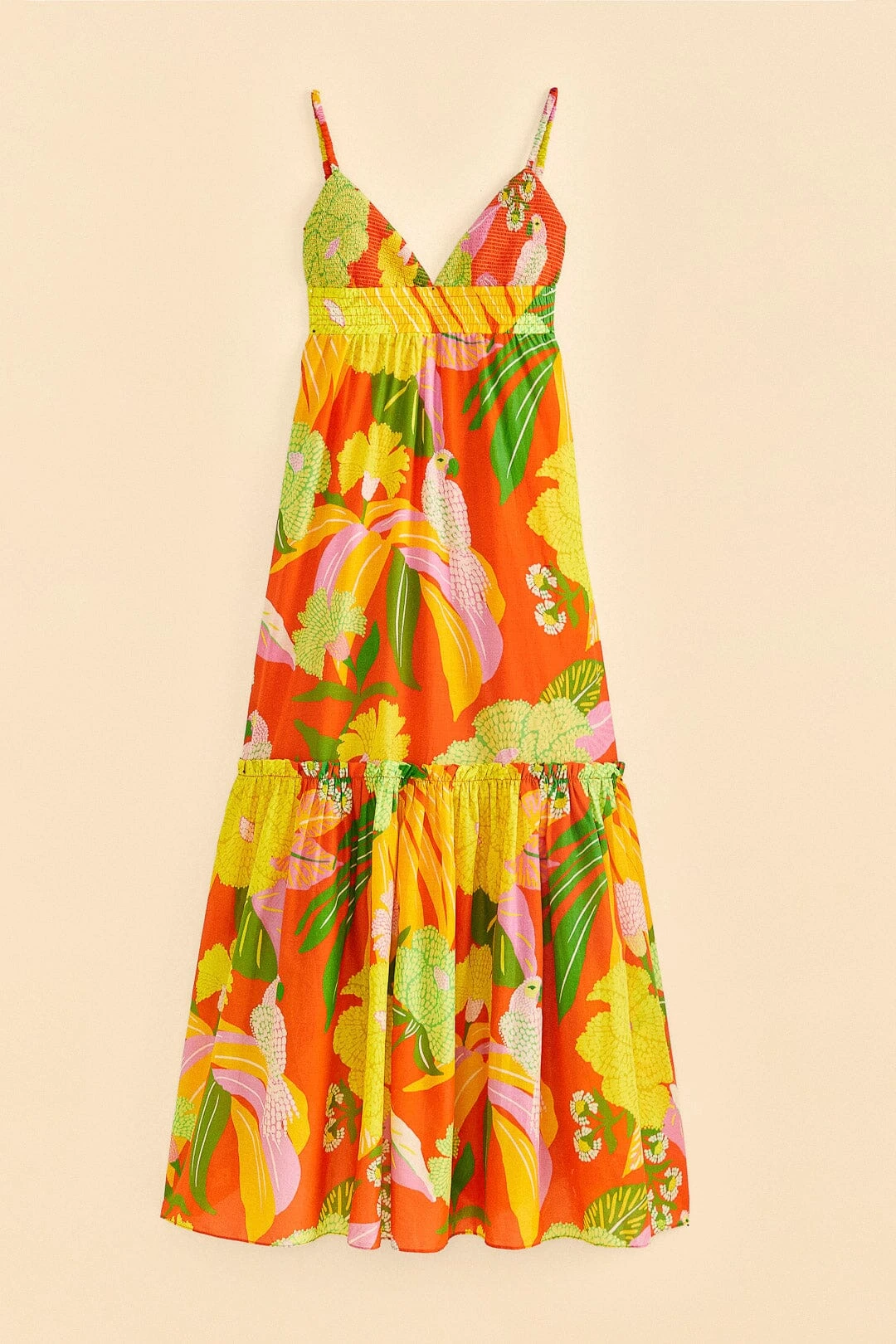 Farm Rio Red Neon Floral Maxi Dress 9 Farm Rio Red Neon Floral Maxi Dress - Image 7