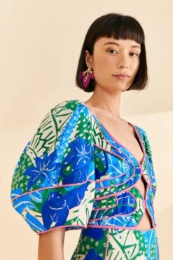 Farm Rio Green Jungle Panther Midi Dress -Farm Rio Dress Shop 309167 03