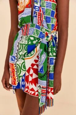 Farm Rio Off-White Pitta Colors Mini Dress -Farm Rio Dress Shop 309169 03