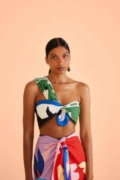 Farm Rio Brasil Bahia Scarves Crop Top