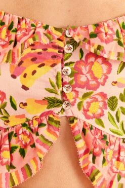 Farm Rio Pink Painted Bananas Top -Farm Rio Dress Shop 309177 05