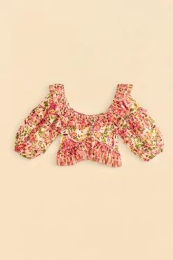 Farm Rio Pink Painted Bananas Top -Farm Rio Dress Shop 309177 06