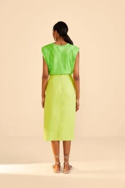 Farm Rio Lime Leaf Midi Skirt -Farm Rio Dress Shop 309179 03