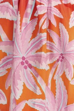 Farm Rio Red Coconut Tree Organic Cotton Midi Dress 11 Farm Rio Red Coconut Tree Organic Cotton Midi Dress -Farm Rio Dress Shop 309180 05