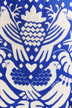 Farm Rio Navy Blue Jungle Scarf Midi Dress -Farm Rio Dress Shop 309189 06