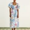 Farm Rio Off-White Romantic Bandanas Midi Dress -Farm Rio Dress Shop 309191 01