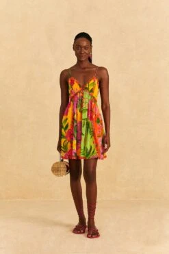 Farm Rio Mixed Romantic Garden Mini Dress -Farm Rio Dress Shop 309192 02