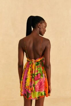 Farm Rio Mixed Romantic Garden Mini Dress -Farm Rio Dress Shop 309192 04