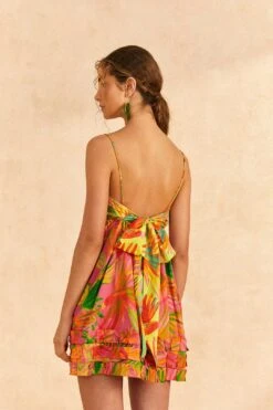 Farm Rio Mixed Painted Birds Mini Dress -Farm Rio Dress Shop 309193 04