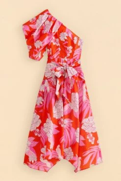 Farm Rio Red Dewdrop Floral Midi Dress -Farm Rio Dress Shop 309194 06