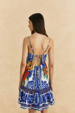 Farm Rio Off-White Flower Tapestry Organic Cotton Mini Dress 10 Farm Rio Off-White Flower Tapestry Organic Cotton Mini Dress -Farm Rio Dress Shop 309199 04