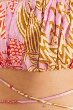 Farm Rio Pink Mixed Lobsters Top -Farm Rio Dress Shop 309201 05