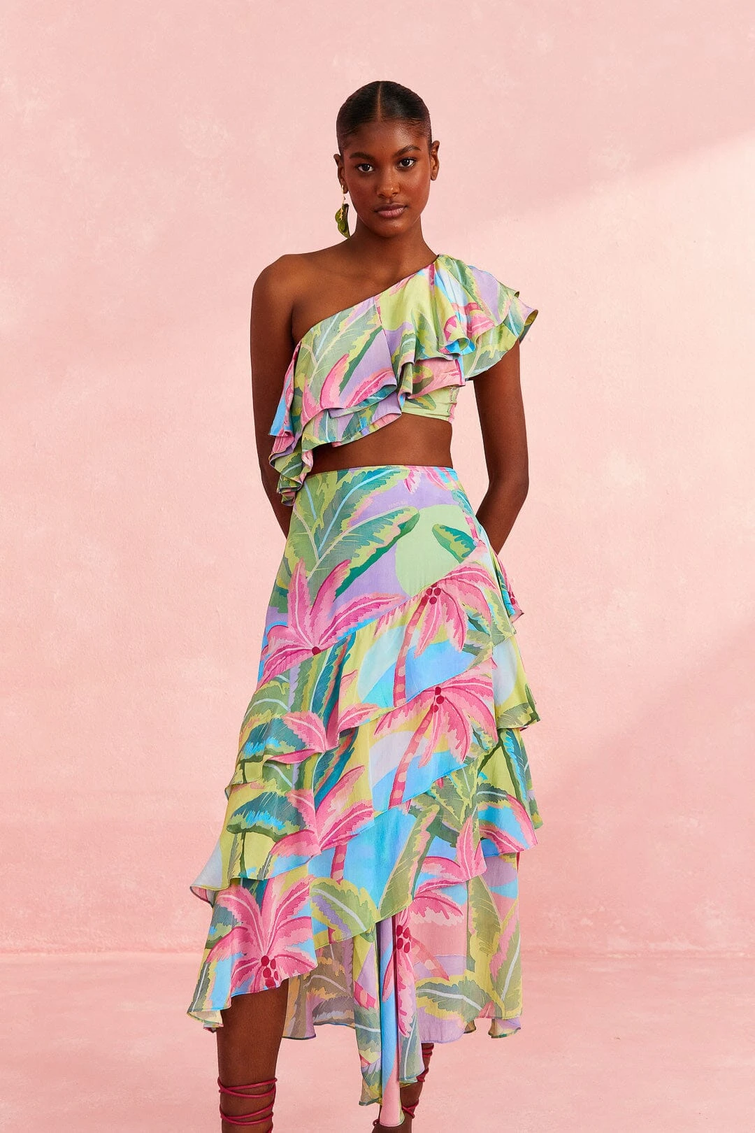Farm Rio Beach Vibe Layered Skirt 3 Farm Rio Beach Vibe Layered Skirt