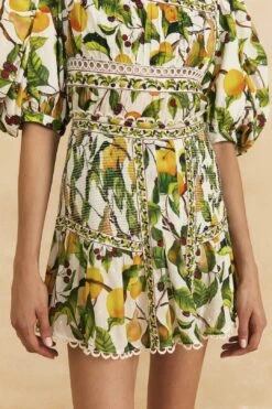 Farm Rio Off-White Fruit Orchard Mini Skirt -Farm Rio Dress Shop 309205 03