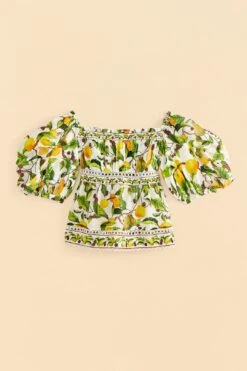 Farm Rio Off-White Fruit Orchard Blouse -Farm Rio Dress Shop 309214 06