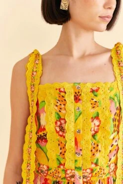 Farm Rio Yellow Fruits Paradise Blouse -Farm Rio Dress Shop 309219 03