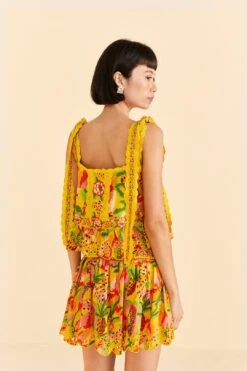 Farm Rio Yellow Fruits Paradise Blouse -Farm Rio Dress Shop 309219 04
