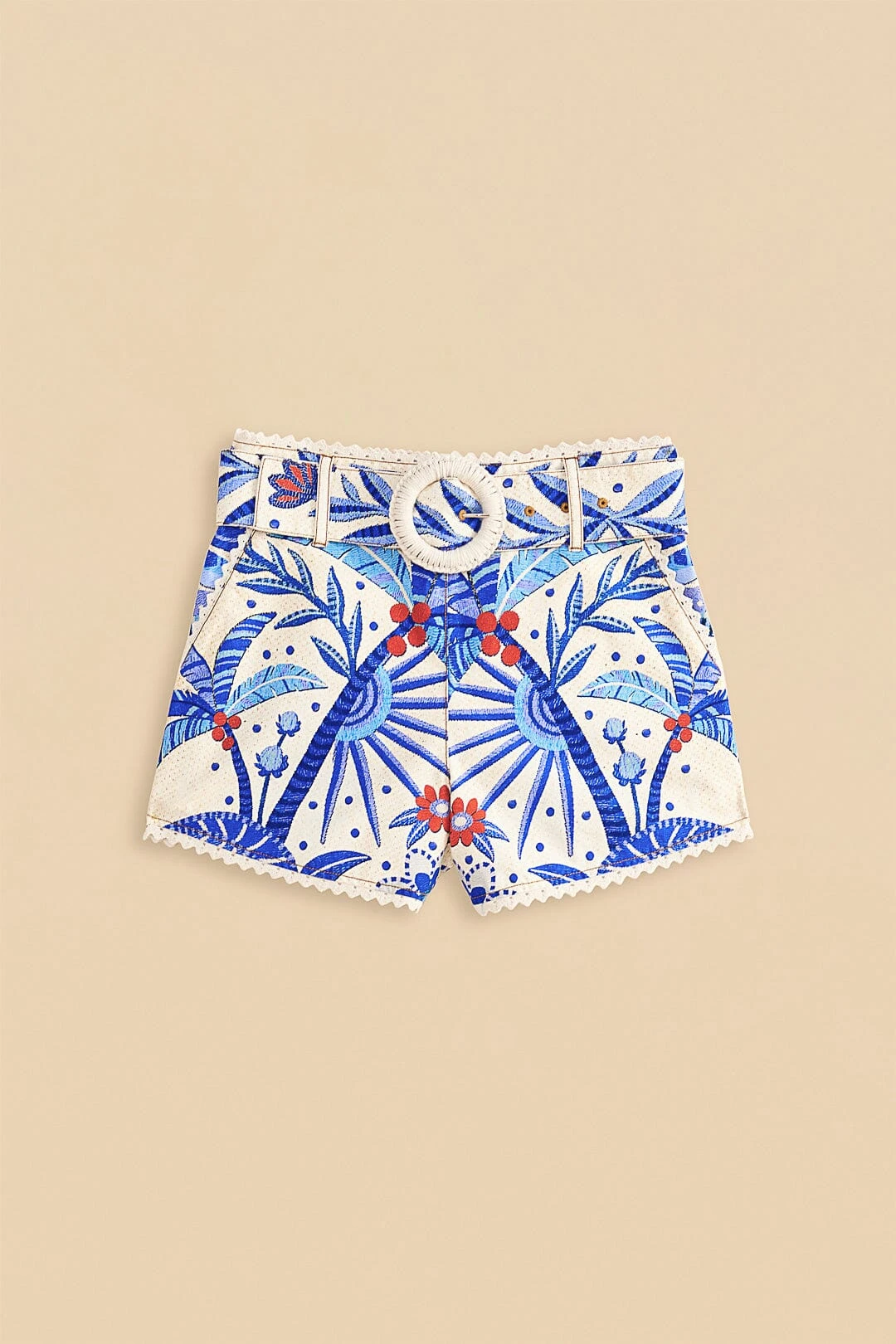 Farm Rio Off-White Jungle Chic Shorts 8 Farm Rio Off-White Jungle Chic Shorts - Image 6