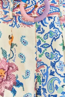 Farm Rio Off-White Romantic Bandanas Shorts -Farm Rio Dress Shop 309222 05