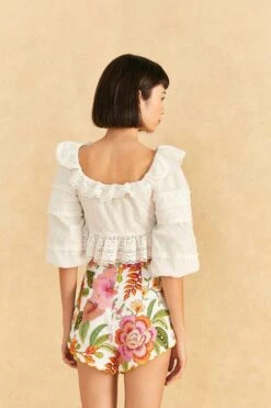 Farm Rio Off-White Macaw Bloom Shorts 11 Farm Rio Off-White Macaw Bloom Shorts -Farm Rio Dress Shop 309223 04