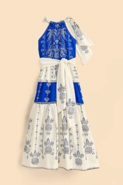 Farm Rio Navy Blue Embroidered Jungle Scarf Maxi Dress -Farm Rio Dress Shop 309237 05