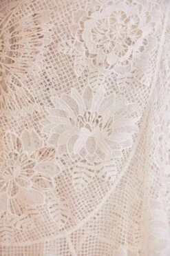 Farm Rio Off-White Guipire Midi Skirt -Farm Rio Dress Shop 309241 05