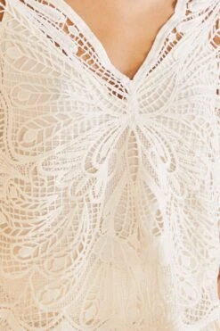 Farm Rio Off-White Butterfly Guipure Blouse 11 Farm Rio Off-White Butterfly Guipure Blouse -Farm Rio Dress Shop 309242 05
