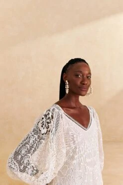 Farm Rio Off-White Guipure Midi Dress 9 Farm Rio Off-White Guipure Midi Dress -Farm Rio Dress Shop 309243 03