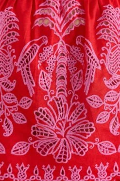 Farm Rio Red Palm Tree Richelieu Blouse -Farm Rio Dress Shop 309247 05