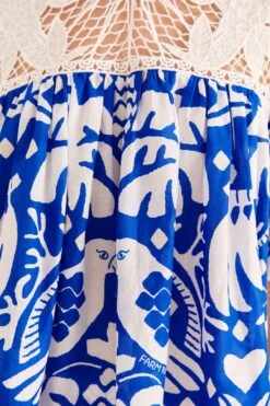 Farm Rio Navy Blue Jungle Scarf Blouse 12 Farm Rio Navy Blue Jungle Scarf Blouse -Farm Rio Dress Shop 309249 05