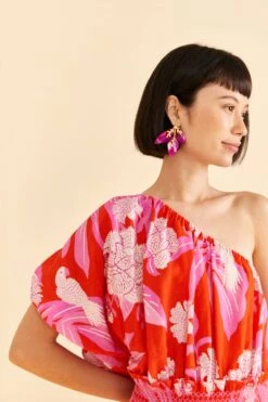 Farm Rio Red Dewdrop Floral Mini Dress -Farm Rio Dress Shop 309259 03