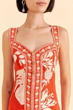 Farm Rio Red Lace Monsteras Mini Dress 9 Farm Rio Red Lace Monsteras Mini Dress -Farm Rio Dress Shop 309261 03