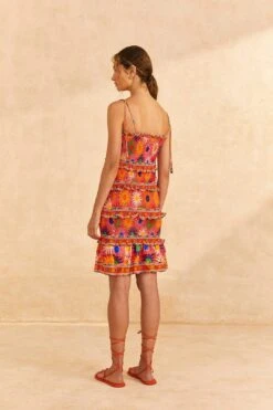 Farm Rio Coral Summer Sun Mini Dress 11 Farm Rio Coral Summer Sun Mini Dress -Farm Rio Dress Shop 309264 04