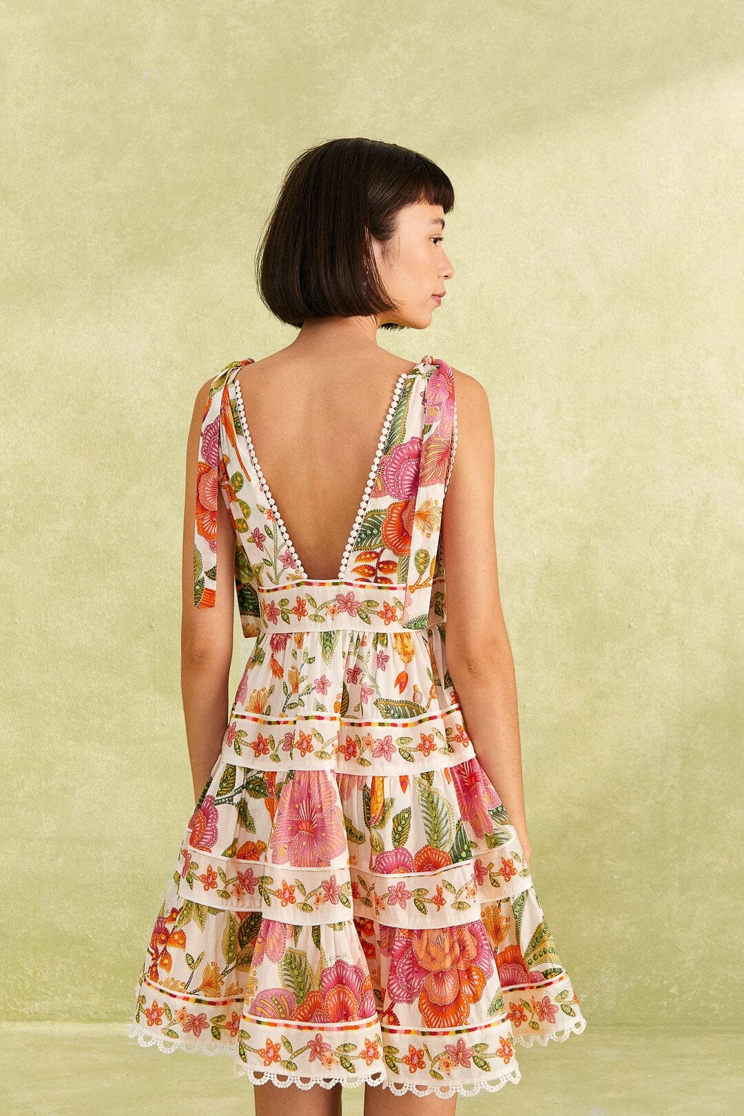 Farm Rio Off-White Macaw Bloom Mini Dress 6 Farm Rio Off-White Macaw Bloom Mini Dress - Image 4