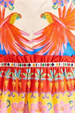 Farm Rio Off-White Vivid Garden Organic Cotton Mini Dress -Farm Rio Dress Shop 309267 05