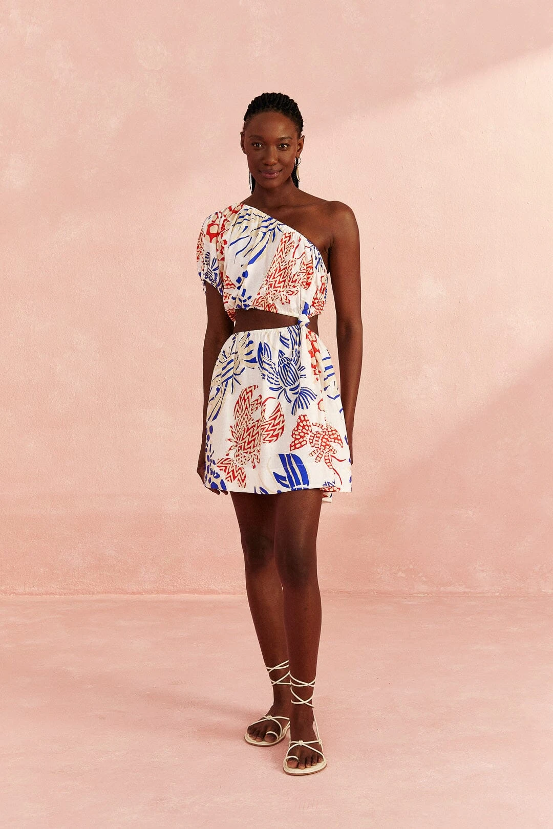 Farm Rio Off-White Mixed Lobsters Mini Dress 4 Farm Rio Off-White Mixed Lobsters Mini Dress - Image 2