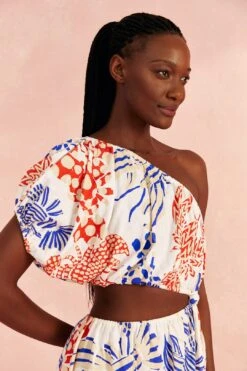 Farm Rio Off-White Mixed Lobsters Mini Dress 9 Farm Rio Off-White Mixed Lobsters Mini Dress -Farm Rio Dress Shop 309272 03