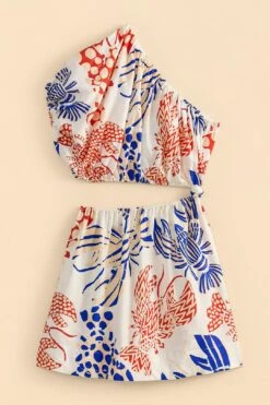 Farm Rio Off-White Mixed Lobsters Mini Dress 11 Farm Rio Off-White Mixed Lobsters Mini Dress -Farm Rio Dress Shop 309272 05