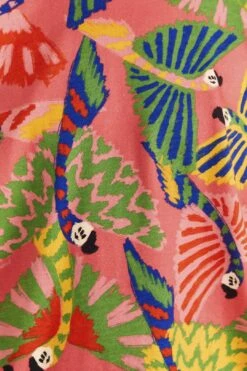 Farm Rio Coral Graphic Macaws Organic Cotton T-Shirt -Farm Rio Dress Shop 309282 05