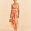 Farm Rio Pink Blooming Floral Midi Dress -Farm Rio Dress Shop 309286 01