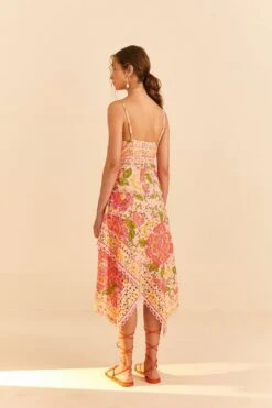 Farm Rio Pink Blooming Floral Midi Dress -Farm Rio Dress Shop 309286 04