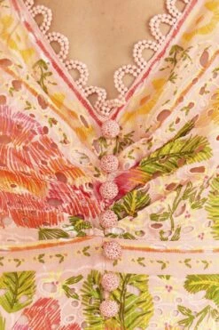 Farm Rio Pink Blooming Floral Midi Dress -Farm Rio Dress Shop 309286 05