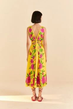 Farm Rio Yellow Romantic Garden Midi Dress -Farm Rio Dress Shop 309298 04 780d4384 a32d 48ef a58e a885193785e5