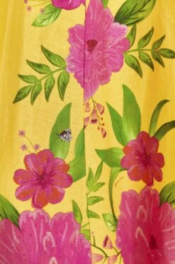 Farm Rio Yellow Romantic Garden Midi Dress -Farm Rio Dress Shop 309298 05