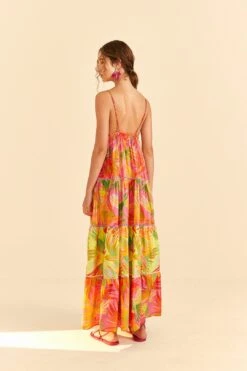Farm Rio Mixed Painted Birds Maxi Dress -Farm Rio Dress Shop 309301 04