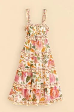 Farm Rio Off-White Macaw Bloom Midi Dress -Farm Rio Dress Shop 309302 06