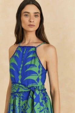 Farm Rio Blue Pineapple Love Organic Cotton Maxi Dress -Farm Rio Dress Shop 309303 03