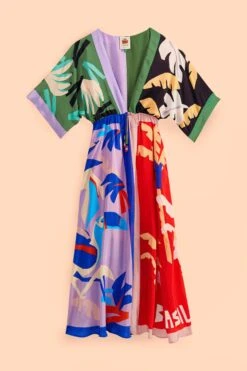 Farm Rio Brasil Bahia Scarves Midi Dress -Farm Rio Dress Shop 309309 06