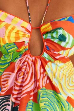 Farm Rio Red Striped Fishes Mini Dress 7 Farm Rio Red Striped Fishes Mini Dress -Farm Rio Dress Shop 309320 04