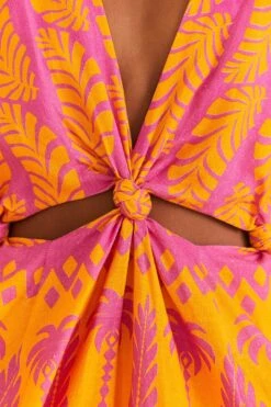 Farm Rio Orange Pineapple Love Mini Dress -Farm Rio Dress Shop 309321 04